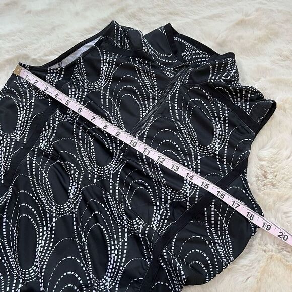 EP New York Golf Tennis Sleeveless Athletic Dress Black White Pattern M - Picture 12 of 12